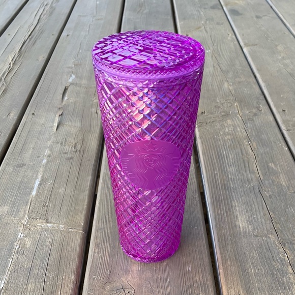 Starbucks Valentine’s 2021 Venti Purple Pink Taffy Iridescent Jewelled Tumbler - Picture 4 of 14